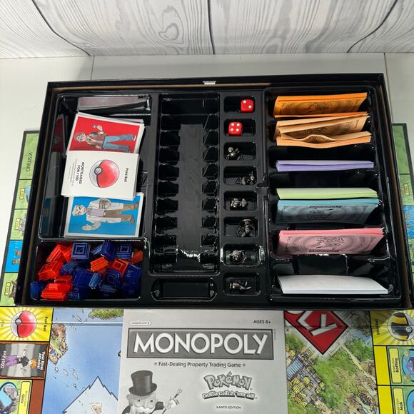2014 Pokemon Monopoly Board Game Kanto Edition Gotta Catch Em All Complete - Picture 4 of 7